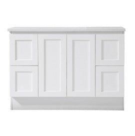 Free-Standing Shaker matt white vanity 1200mm