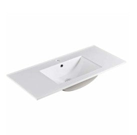 Wall-hung Linear profile white vanity 900mm - 1200mm